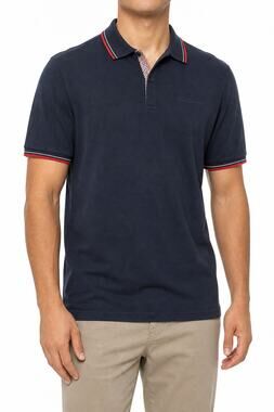 Ben Sherman Mens Navy Red Trim Polo Short Sleeve Shirt Size Large Preppy School